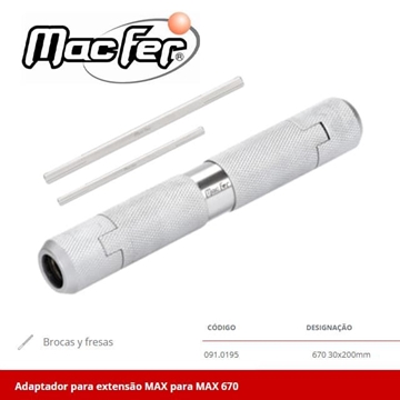 Adaptador Extensión SDS/Max-Max MACFER 670 200MM - Imagen 1