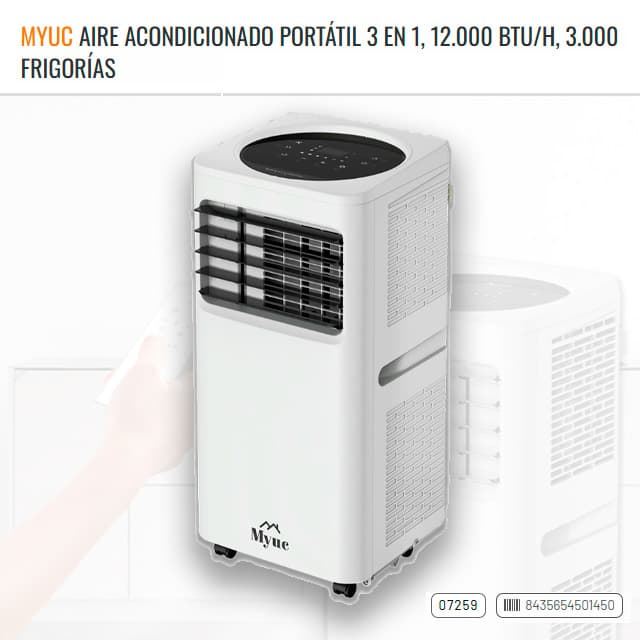 Aire Acondicionado Portátil MYUC 3 EN 1 - 12.000 BTU/H - 3.000 FRIGORÍAS - Imagen 1