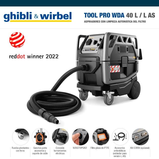 Aspirador Industrial GHIBLI&WIRBEL ToolPro WDA40 L AS - Imagen 1