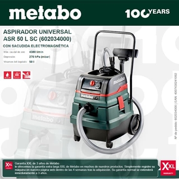 Aspirador Industrial METABO ASR 50 L SC - Imagen 1