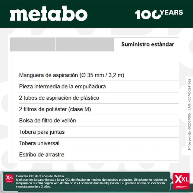 Aspirador Industrial METABO ASR 50 L SC - Imagen 3