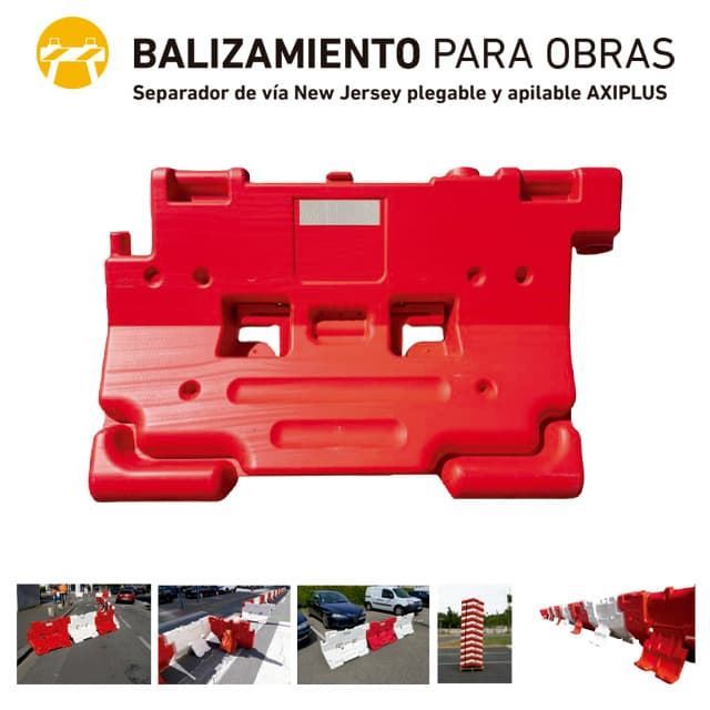 Barrera de Vía New Jersey Plegable y Apilable AXIPLUS - Imagen 1