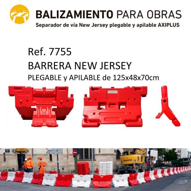 Barrera de Vía New Jersey Plegable y Apilable AXIPLUS - Imagen 3
