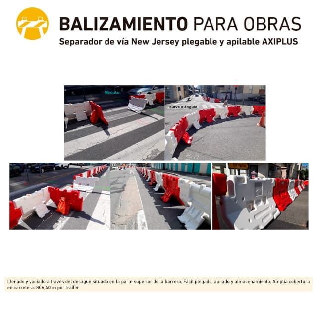 Barrera de Vía New Jersey Plegable y Apilable AXIPLUS - Imagen 4