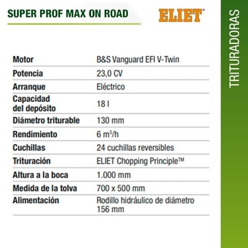 Biotrituradora de Ramas 23CV ELIET Super Prox Max On Road. Remolque Homologado. - Imagen 2