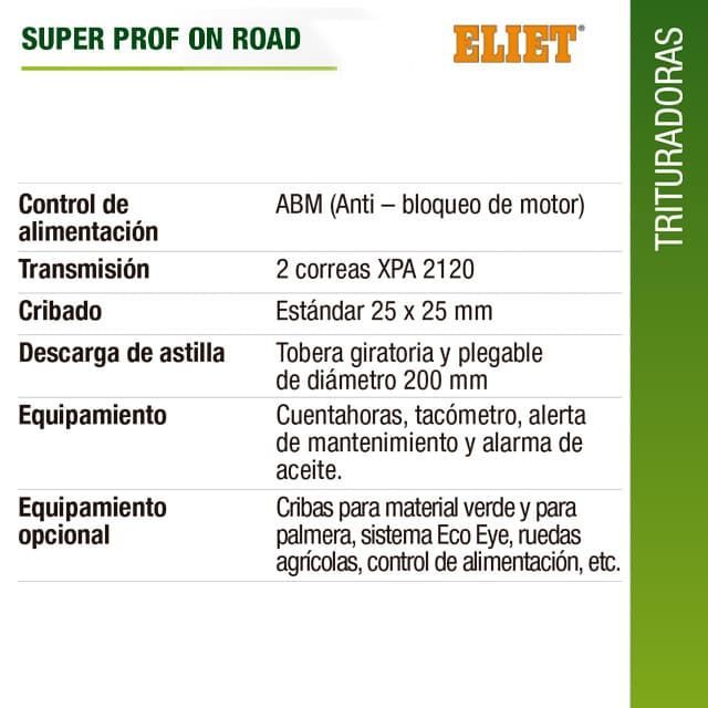 Biotrituradora de Ramas ELIET 18CV Super Prof On Road. Remolque Homologado - Imagen 3