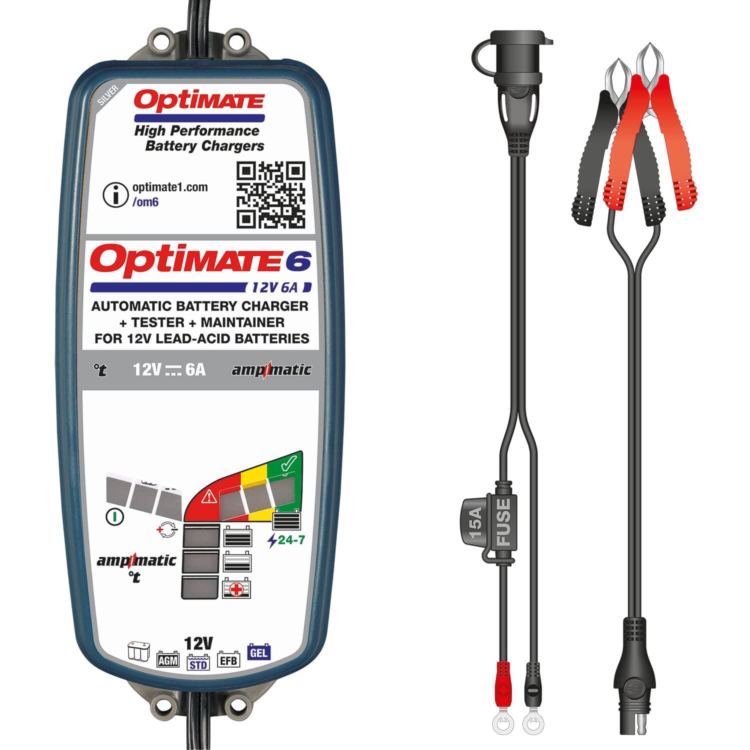 Cargador Baterías OPTIMATE 6 12V 6A - Imagen 2