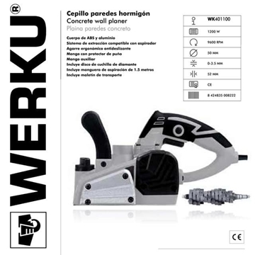 Cepillo para Hormigón WERKU 1200W - Imagen 1