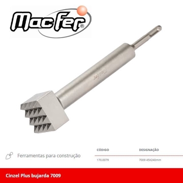 Cincel Bujarda SDS-Plus MACFER 45X240 - Imagen 1