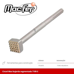 Cincel Bujarda Segmentada SDS-MAX MACFER 45X240MM 7109-S - Imagen 1