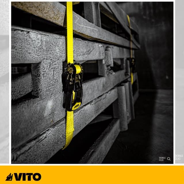 Cinta de Amarre Ganchos Duplos VITO Auto 4.5M/2500Kg - Imagen 2
