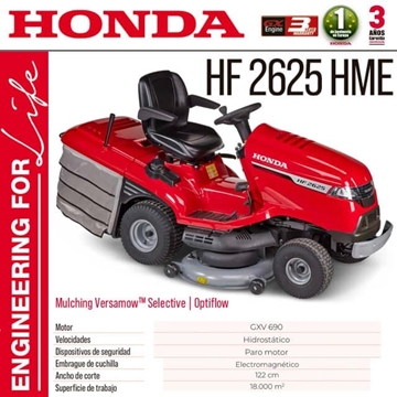 Cortacésped de Asiento HONDA HF 2625 HME - Imagen 1