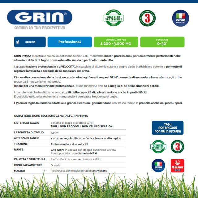 Cortacésped Gasolina GRIN PM 53 A Kawasaki FJ180V - Imagen 5