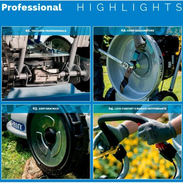 Cortacésped Gasolina GRIN PM 53 A Kawasaki FJ180V - Imagen 6