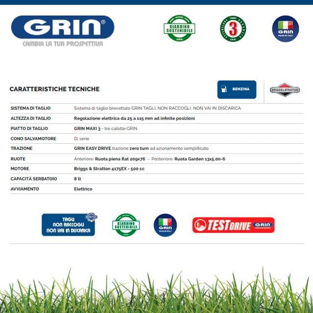 Cortadora de Césped Gasolina GRIN XM120A B&S4175EX - Imagen 3