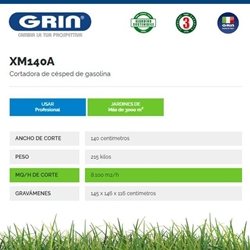 Cortadora de Césped Gasolina GRIN XM140A B&S4175EX - Imagen 2