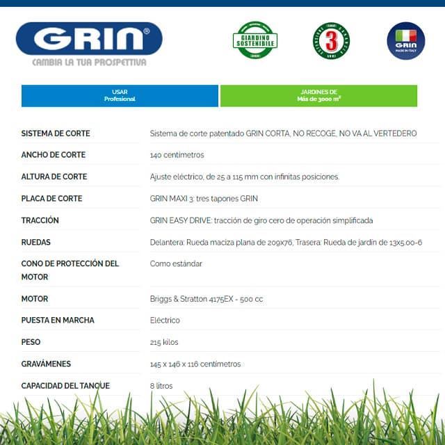 Cortadora de Césped Gasolina GRIN XM140A B&S4175EX - Imagen 4