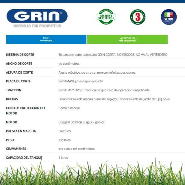 Cortadora de Césped Gasolina GRIN XM90A B&S4175EX - Imagen 4