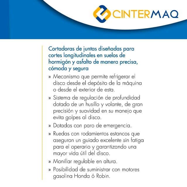 Cortadora de Juntas CINTERMAQ CM350 H13 - INCLUYE DISCO- - Imagen 3