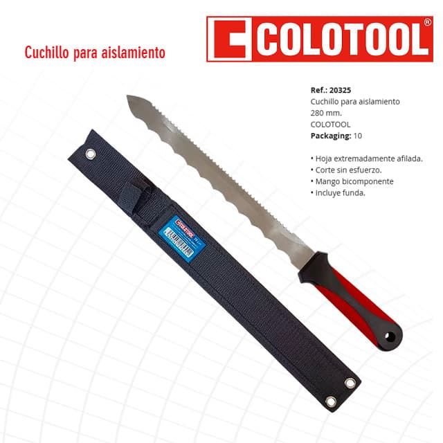 Cuchillo Corte Aislamientos 280MM COLOTOOL + Funda - Imagen 1