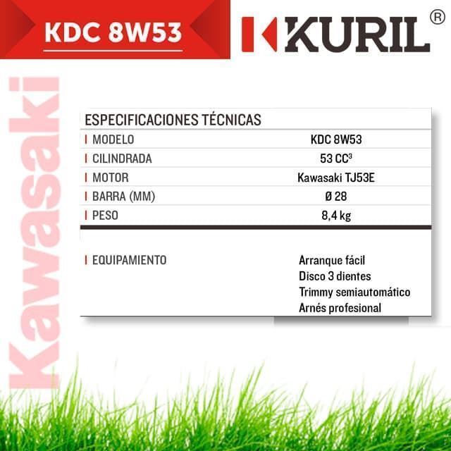 Desbrozadora KURIL KDC8W53 Kawasaki TJ53 - Imagen 3