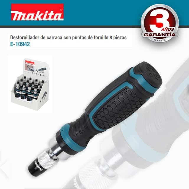 Destornillador Manual de Carraca MAKITA 8 Puntas de Tornillo - Imagen 1
