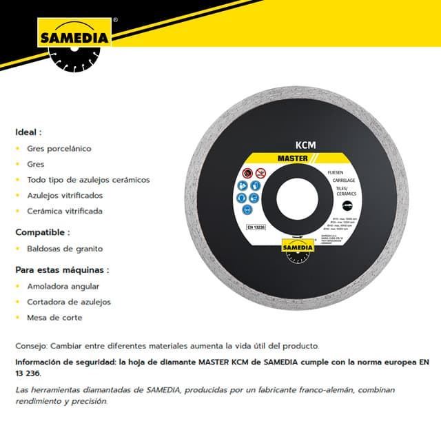 Disco Corte Gres/Porcelánico SAMEDIA KCM Master 300x30/25.4 Especial Mesas de Corte - Imagen 3