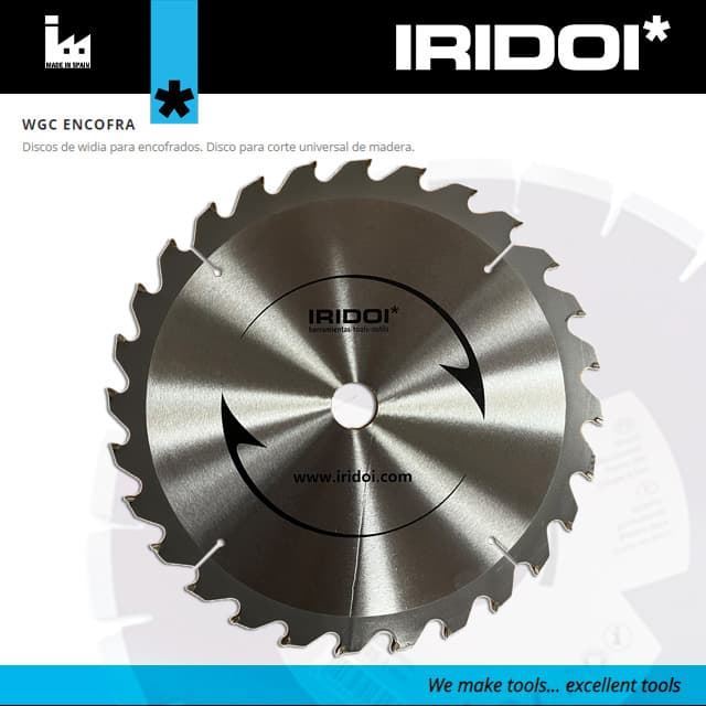 Disco Corte Madera IRIDOI WGC Encofra 315X3.2 N28 H30 - Imagen 1