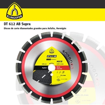 Disco Diamantado KLINGSPOR DT 612 AB D.300X25.4 - Imagen 1