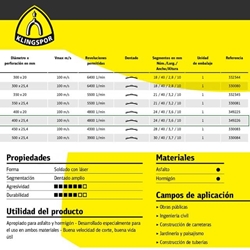 Disco Diamantado KLINGSPOR DT 612 AB D.400X25.4 - Imagen 2