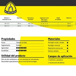 Disco  Diamantado KLINGSPOR DT900BX Special 350X25.4 - Imagen 2