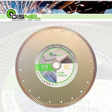 Disco Diamante DISNEL Titan Xtreme 300 - Porcelánicos Muy Duros / Dekton / Gres - Imagen 1