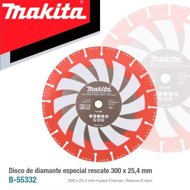 Disco Diamante MAKITA 300 "ESPECIAL RESCATE BOMBEROS" - Imagen 1