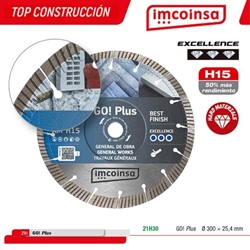 Disco General Obra IMCOINSA GoPlus 300X25.4 H15 Excellence - Imagen 1
