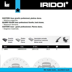 Disco IRIDOI UB60 150 H22.23 Granito - Imagen 2