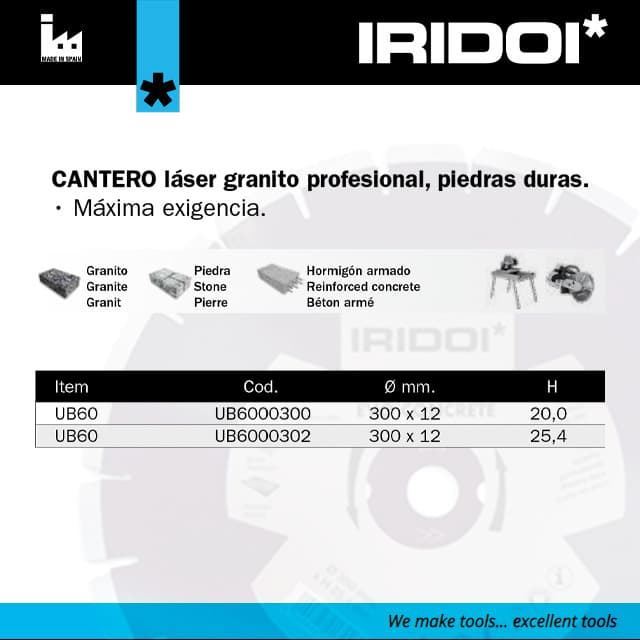 Disco IRIDOI UB60 300 H 20.0 Granito - Imagen 2
