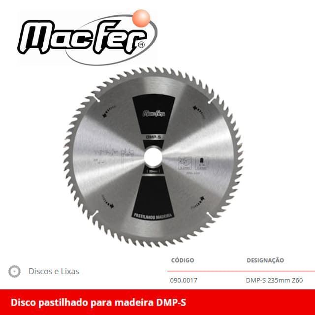 Disco Widea Corte Madera MACFER 235X30 Z60 - Imagen 1