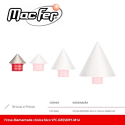 Fresa Diamantada Cónica Pico MACFER VFC35-M14 - Imagen 1