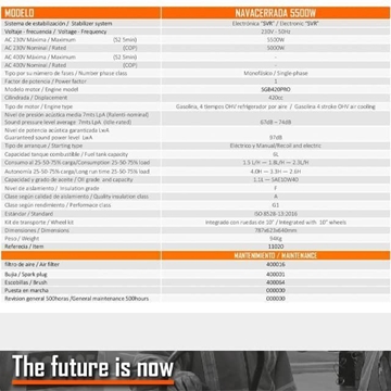 Generador Gasolina GENERGY Navacerrada 5500W E-Start (Arranque Eléctrico) - Imagen 2