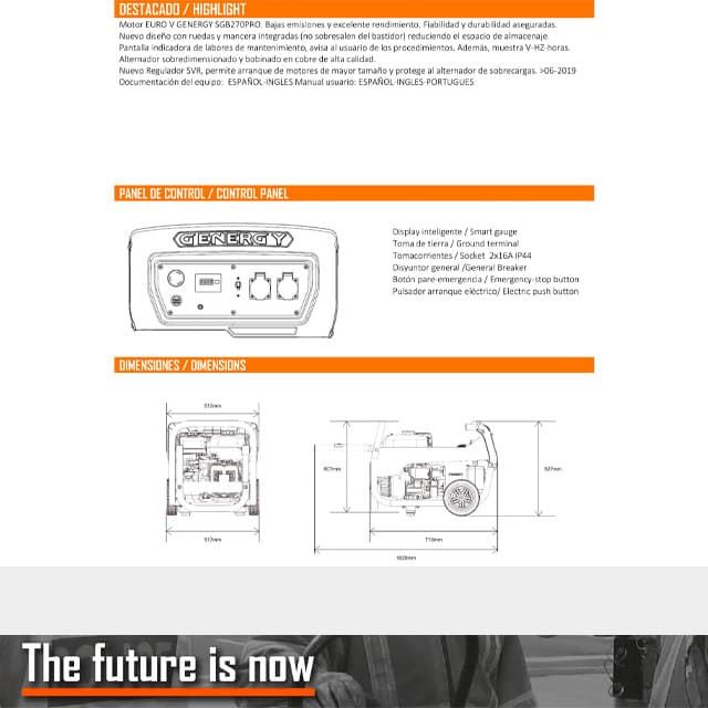 Generador Gasolina GENERGY Panticosa 4000W E-Start (Arranque Eléctrico) - Imagen 3