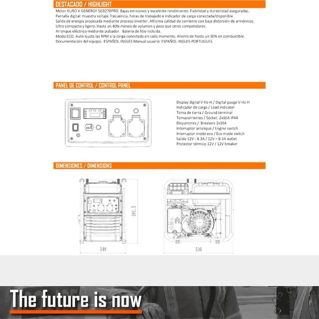 Generador Inverter GENERGY Feroe 4600W - Imagen 3