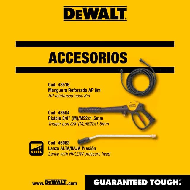 Hidrolimpiadora Eléctrica DeWALT DXPW001CE 160Bar-500L/h - Imagen 3