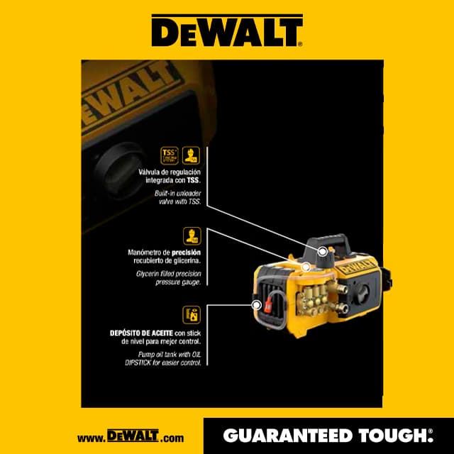 Hidrolimpiadora Eléctrica DeWALT DXPW001CE 160Bar-500L/h - Imagen 4