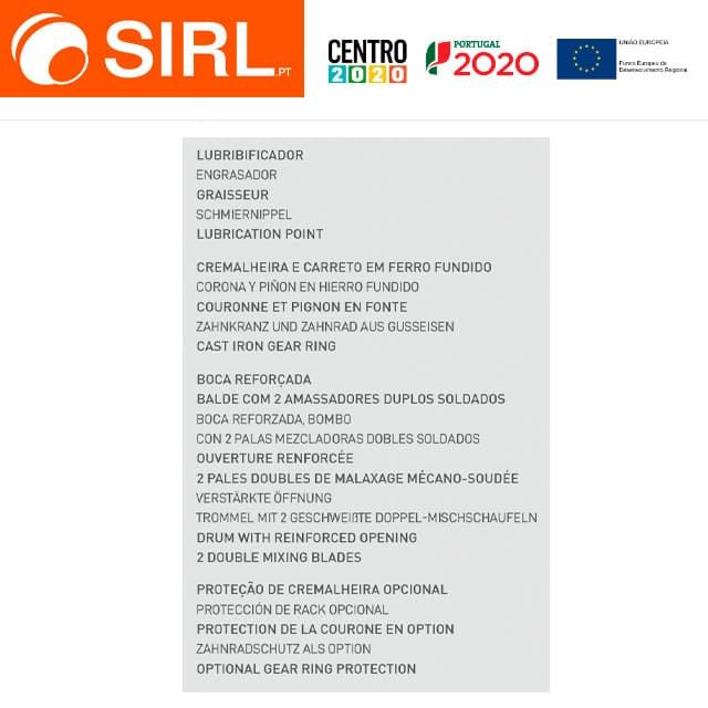 Hormigonera Eléctrica Profesional SIRL BP190 0.75CV - Imagen 3