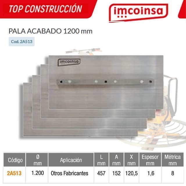 Juego Palas de Acabado IMCOINSA 1200 Otros Fabricantes (4UDS) - Imagen 1