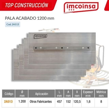 Juego Palas de Acabado IMCOINSA 1200 Otros Fabricantes (4UDS) - Imagen 1