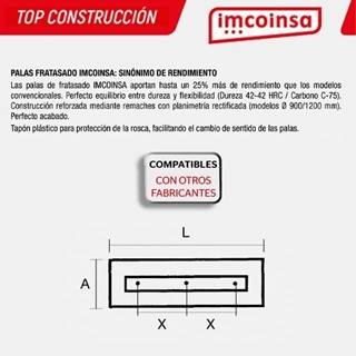 Juego Palas Preparación IMCOINSA 900 Otros Fabricantes (4UDS) - Imagen 2