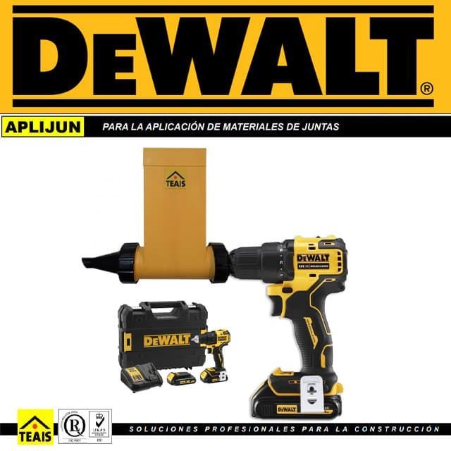 Kit Aplicador de Juntas TEAIS + Taladro DeWALT XR 18V DCD708S2T-QW BrushLess + 2 Baterías 2Ah - Imagen 1