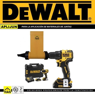 Kit Aplicador de Juntas TEAIS + Taladro DeWALT XR 18V DCD708S2T-QW BrushLess + 2 Baterías 2Ah - Imagen 1