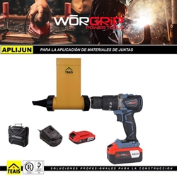 Kit Aplicador de Juntas TEAIS + Taladro WORGRIP 20V BL Pro + 2 Baterias (4Ah/2Ah) + Cargador - Imagen 1